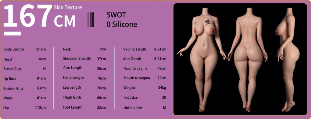 evasdoll 167cm body measurements