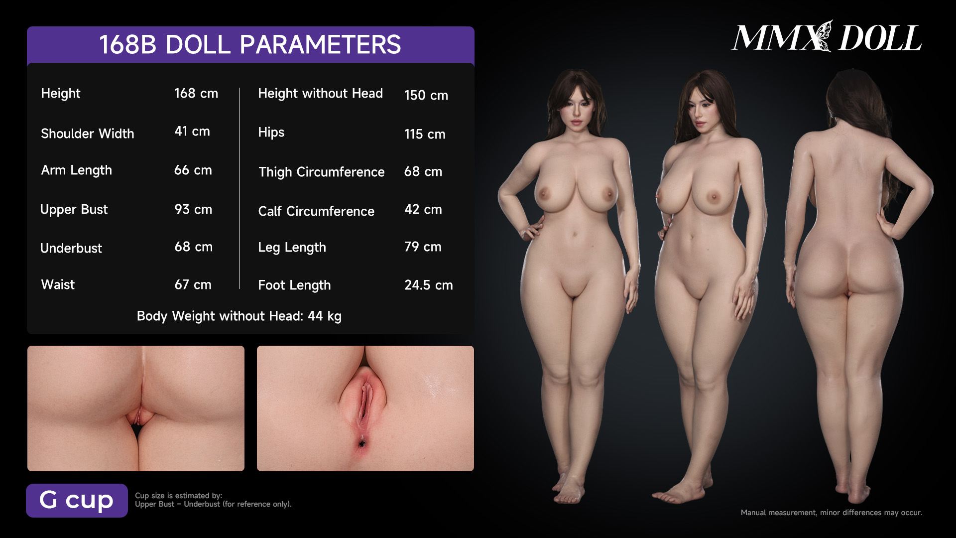 MMX Doll 168B body measurements