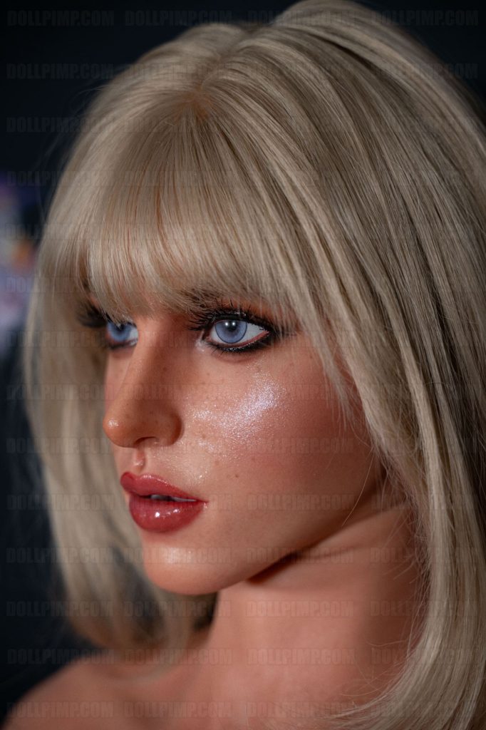 Natasha head sculpt on Top-CYDOLL 172A silicone doll left profile portrait