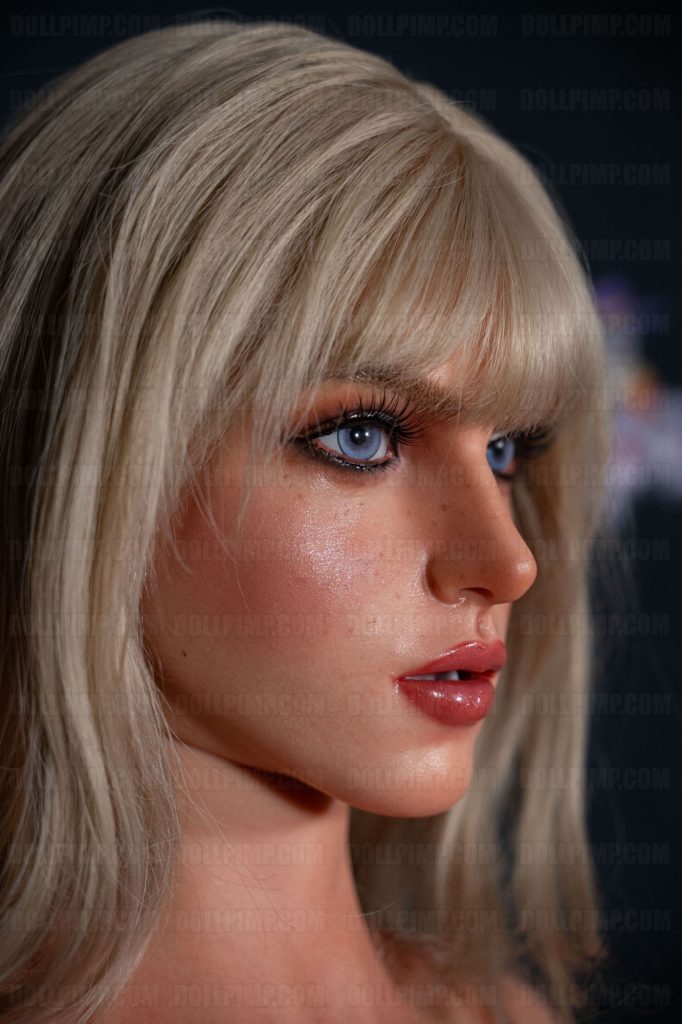 Natasha head sculpt on Top-CYDOLL 172A silicone doll right profile portrait