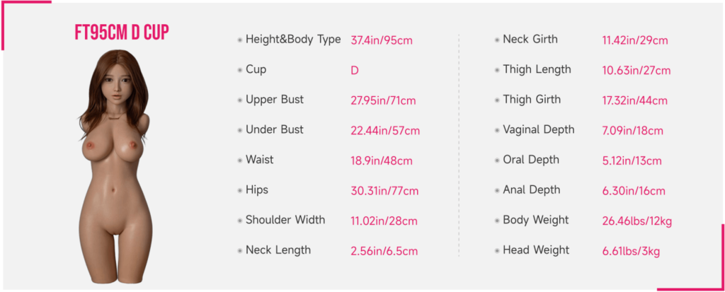Funwest Doll FT95cm torso measurements